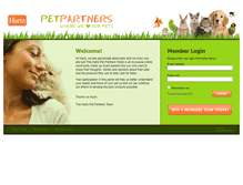 Tablet Screenshot of hartzpetpartners.com